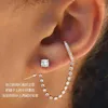 Backs oorbellen modieuze textuur Franse luxe koude wind vol boren Tassel boog niet nodig om oorbanen te dragen clips bot