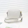 7A Calidad Soho Pequeños bolsos de mujer Bolso cruzado de cuero Disco Bolsa Bolsas de mensajero anilladas Monedero 21 cm Mujer Diseñador Bolso cruzado