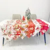 Juldekorationer 2022 Tree Flower Santa Claus Table Runner för hemprydnader År 2023 Xmas gåvor Navidad