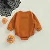 Rompers Infant Baby Girls Boys Casual Long Sleeve Romper Fashion Cute Pumpkin Print Round Neck Triangle Jumpsuits Outfit J220922