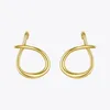 أقراط الأزياء Enfashion Simple Knot Ear Cuff Clip On For Women Gold Color Curved Elings Moder