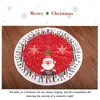 Christmas Decorations Tree Skirt Large Mat With Santa Snowman Elk Pattern For Home Decoration Festical Party Supplies