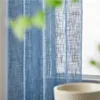Rideau lin voilages couleur unie fenêtre Voile pour salon décor à la maison fil Semi-ombrage taille personnalisée