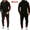 Men's Tracksuits Y2K Autumn Winter Jogging Suits For Men Striped Hoodie Pants Casual Tracksuit Male Sportswear Gym Clothing Sweat Suit