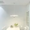 ペンダントランプキッチンアイランドのモダンな白いライトE27調整可能なDIY樹脂ハンギングランプホームデコレーションベッドルーム照明器具