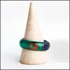 Полосы колец в корействе шикарные прозрачные эстетические кольца Colorf Минималистская акриловая смоля тонкие кольца для женщин -ювелирных изделий подарки 8 цветов D Dhier