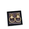 Lyxiga kvinnor designers pärlstift smycken Örhänge Circle Ear Stud Dam Designer Hoop Studs Hoops Örhängen Bokstäver C 22102608