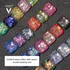 Esmalte 24 cores glitter gel lantejas de explosão cola de diamante reflexivo de diamante de diamante Art TSLM1