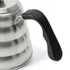 Coffee Pots 1L1.2L Drip Kettle Thermometer Pour Over Tea Pot Swan Long Neck Stainless Steel Thin Mouth Gooseneck Cloud 221025