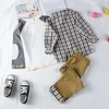 Baby Boys Clothing Sets Spring Sets Long Sleeve T Shirt Shirt Coat Pant 3pcs Kids Boys Casual Clothes please understand