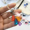 Keychains Red Crystal Zircon Cherry Men Fresh Cute Fruit Chains for Women Bag Pendant Keychain Girl Car Key Ring Kid Gift Bijoux G221026