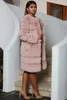 Mulher feminino 2022 Autumn Winter -vendendo um casaco de imitação acolchoado de pelúcia longa de pelúcia