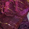 5 piezas de moda lentejuelas delgadas bufanda transpirable chal a rayas para mujeres