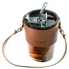 Muggar 450 ml Portable Transparent Glass Cup med lock ￅtervinningsbart halmvattente Kaffe Vin Mj￶lkv￤rmebest￤ndig t￤ckning av drycker