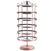 Sieradenzakjes 288 Gaten Bruin Metalen Display Plank Vierkante Draaibare Oorbel Ketting Showcase Rack Stand Holder245D