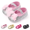 F￶rsta vandrare baby pu l￤derskor 2022 sommar mode sp￤dbarn flicka prewalkers casual bow paljetter