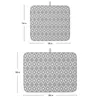 Bord mattor grå marockansk mönster maträtt torkmatta för diskbänk modern heminredning servis tethandduk absorberande placemat
