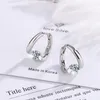 Hoop Earrings 1Pair Sterling Silver 925 Korean Fashion For Women Girls Small Huggie Female Hoops Piercing Jewelry Gifts