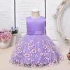 Girl Dresses Pink Dress For Children Wedding Prom Party Costume Kids Clothes Tulle Flower Girls Infantil Vestido Boutique Ball Gowns