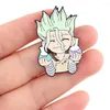 Brooches Cute Japanese Anime Dr.STONE Enamel Pin Clothes Hat Collar Brooch Briefcase Badges Fashion Accessories Jewelry Decoration