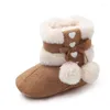 Premiers marcheurs hiver neige bébé bottes chaud peluches balles intérieur coton doux semelle en caoutchouc infantile né enfant en bas âge chaussures Botas De