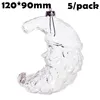 Party Decoration Promotion - DIY Paintable Clear Christmas Ornament 120 90mm Glass Santa Man in the Moon 5/Pack