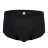 Underpants Mens Underwear Ice Silk Briefs Men Breathable Seamless Silkly Loose Sexy U Convex Pouch Male Panties Ropa Interior Hombre