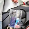 Gift Wrap 1Pcs Transparent Soft PVC Tote Packaging Bags With Hand Loop Clear Plastic Handbag Cosmetic Bag Shopping