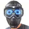 App Magic Cyberpunk original Bluetooth RGB LED Skull Skull Máscara de caça de caça máscaras de paintball homens de motocicletas face a caminhada MIL256V