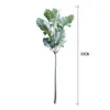 Decorative Flowers 33cm Nordic Wind Artificial Plants Bunch Eucalyptus Money Leaf Home Wedding Deco Flower Arrangement Pography Props Gray