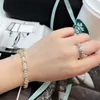 Роскошное кольцо Schlumberger, брендовое дизайнерское кольцо из стерлингового серебра S925, полный кристалл, кластер на палец для женщин, модные ювелирные изделия1050024