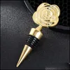 Bar Tools Metal Wine Stopper Bar Tool Creative Rose Flower Shape Champagne Cork Wedding Guest Gift Drop Delivery 2022 Home Garden Ki Dhlmc