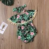 Rompers Großhandel Baby Sommerkleidung Neugeborene Mädchen Tassels Zitronenfloral Druck Strampler Jumpsuit Stirnband Sets J220922