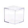 Present Wrap 1pc Candy Boxes Transparenta br￶llopsgavare och presenter Kub b￤rbar arrang￶rsbeh￥llare f￶r festf￶rpackningsl￥da