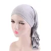 Vêtements ethniques Musulman Élastique Hijab Cap Femmes Modal Coton Cancer Chimio Caps Tête Turban Écharpe Chapeaux Strech Soie Bandanas Longue Queue Cheveux