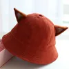 Beanie/Skull Caps Summer Fox Ears Sunscreen Bucket Hat Simple Fisherman Hat Women Girl Fashion Basin Sun Wholesale T221020