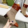 Designer Women Blondie Ankle Boots Fashion Double Ggity Heel Booties Sexy Luxury Leather Winter Mid-Hiel Platform Boot Woman GDFDS