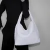 HBP 2023 morbida pelle intrecciata a mano Moda madre baga stile pigro Tote Bag borsa da donna a spalla singola di grande capacità Borse da spiaggia argento grigio