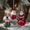 Fournitures de fête nordique petites cloches de noël décorations bonhomme de neige père noël wapiti métal Jingle pour artisanat créatif arbre pendentif