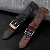 Watch Bands Handmade Ostrich Foot Leather Watchband 18 19 20 21 22MM Vintage Style High-End Bracelet Brown Black