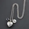 Pendant Necklaces IJD0062 Blank Small Heart Urn With DIY Charm Stainless Steel Keepsake Memorial Jewelry Cremation Necklace