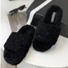 luxury wool slippers shoes women woolly autumn and winter wear the new lazy flat bottomed lamb hair flip-flops Designer fuzzy slippers 35-41-42