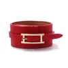high quality brand jewerlry leather bracelet for women fit size 16-17