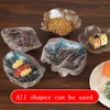 100pcs/set Disposable Food Cover Plastic Wrap Elastic Food Lids For Fruit Bowls Cups Caps Storage Kitchen Fresh Keeping Saver Bag