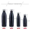 Water Bottles FSILE 3505007501000ml Double Wall Stainles Steel Thermos Keep and Cold Insulated Vacuum Flask Sport 2210258078538