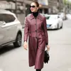 Kvinnor läder mode av hög kvalitet äkta fårskinnjackor kappa kvinnlig höst koreansk slim jacka kvinnor chaqueta zjt472
