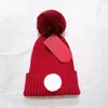 Kinderen pompon gebreide hoeden Canada brief mutsers jongens meisjes pom poms schedel doppen kinderen motorkap winter beanie ontwerper oormof 11colors