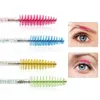 Makeup Brushes 50 Pcs/Pack Disposable Crystal Eyelash Brush Diamond Handle Mascara Wands Extension Tool