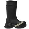 Cross Paris Clog Boots 2.0 Eva Gummi High H￤lfte ￼ber Knie -Knie -Stiefel Triple, wei￟es gr￼nes Rosa Damen Damen Fashion Designer Stiefel Winterschuhe Regenboot Trib￼nen