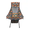 Camp Furniture Outdoor Camping Chair 1000D Oxford Tygförvaringsväska Borttagbar huvudstöd Picknickgrill Ultralight Beach